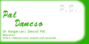 pal dancso business card